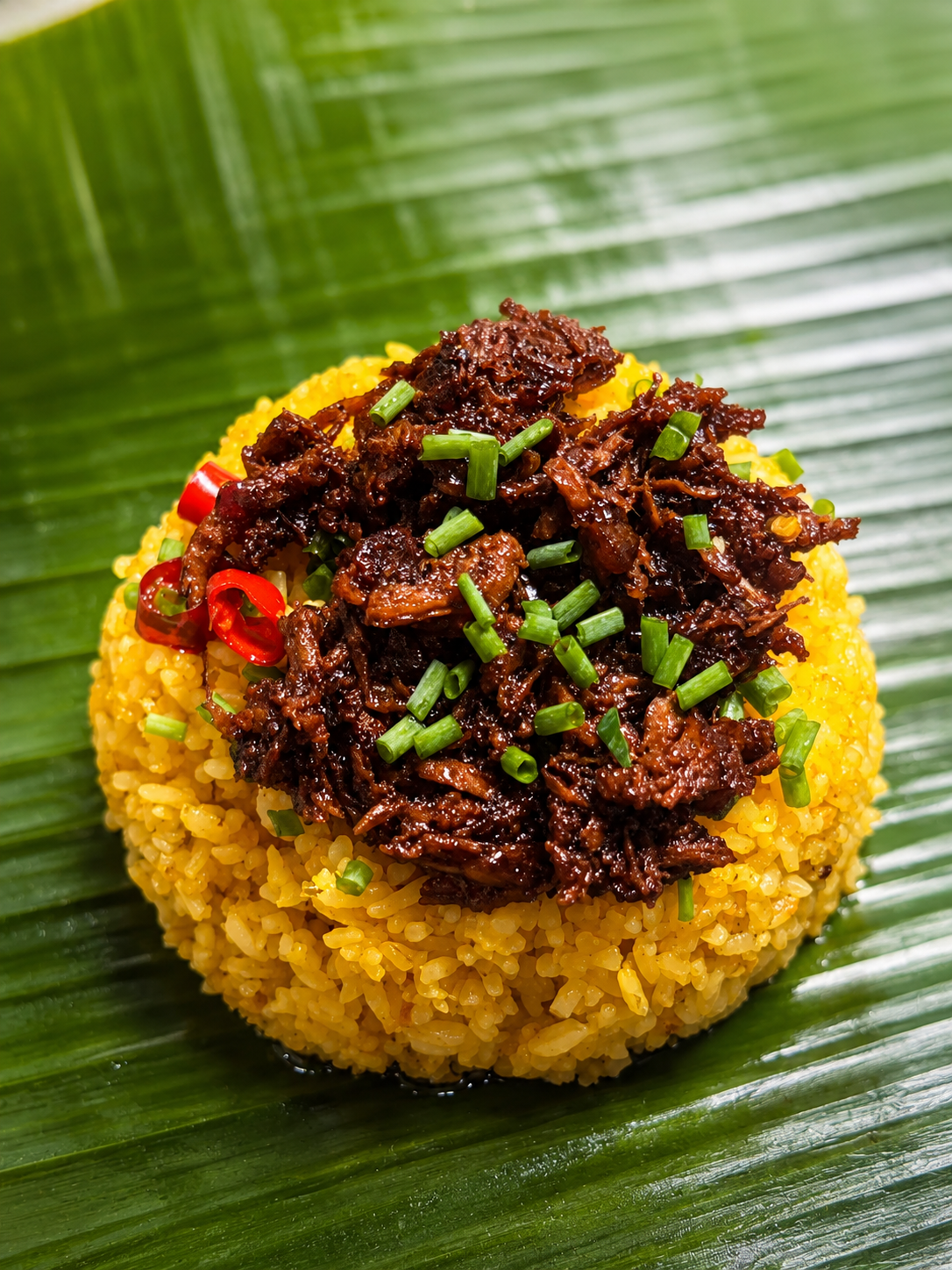 Close-up of biryani platter